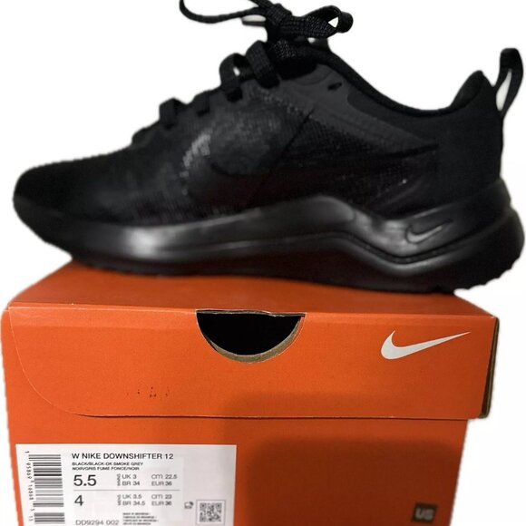 Nike Women’s Black/Smoked Grey Running Shoes 5.5 Size Downshifter 12 DD9294-0025 - Picture 3 of 8